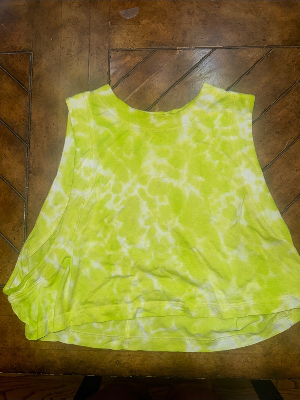 Lululemon Women’s Tie-Dye Crop Tank Top - Neon Green